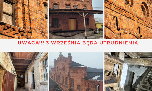 Zdjęcie do 3 września w związku z modernizacją młyna BĘDĄ UTRUDNIENIA! 