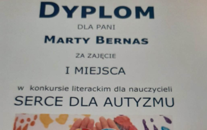 Zdjęcie do I miejsce Pani Marty Bernas w konkursie literackim!