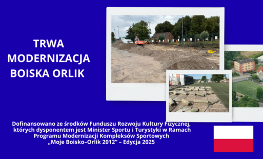 Zdjęcie do Trwa realizacja zadania pn. Modernizacja kompleksu sportowego ,,Moje boisko-Orlik 2012&rdquo; w Kcyni