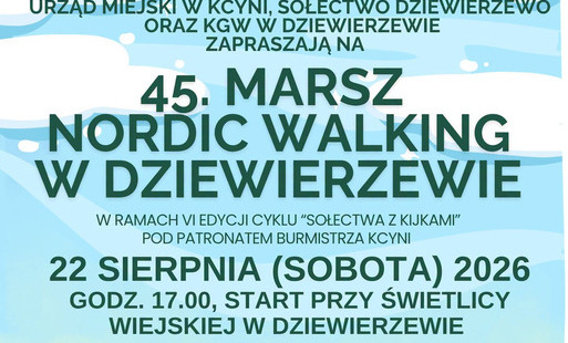 Zdjęcie do Już w sobotę zapraszamy na marsz nordic walking w ramach cyklu "Sołectwa z kijami"! 