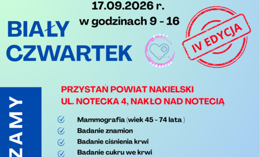Zdjęcie do We wrześniu zapraszamy na "Biały Czwartek" do Nakła