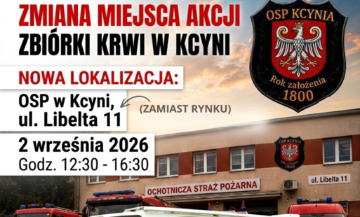 Zdjęcie do Akcja zbi&oacute;rka krwi odbędzie się przy remizie OSP 
